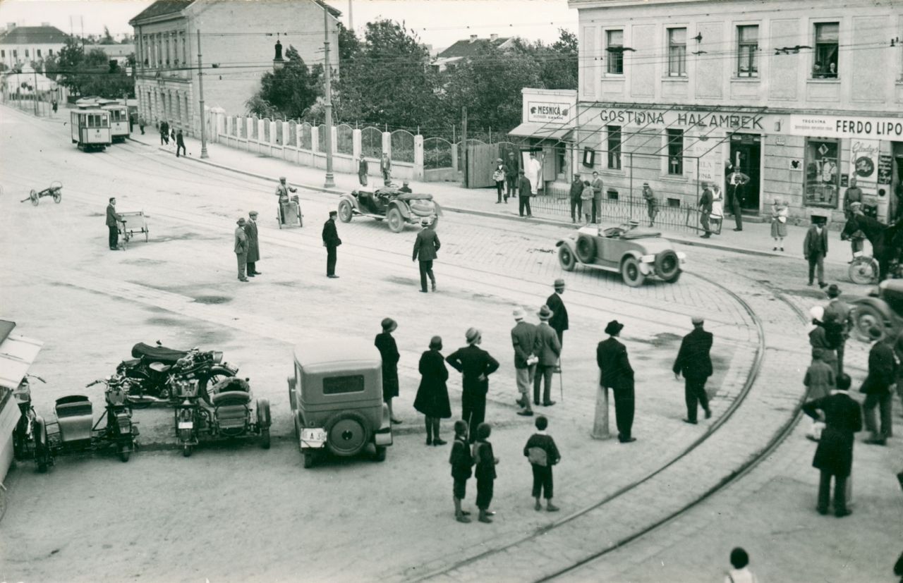 Okretište tramvaja u Ilice kod Črnomerca 1931. (Foto Vladimir Horvat)
